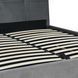 Кровать двуспальная бархатная 140x200 MEBEL ELITE TINGA Velvet Серый