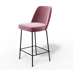Полубарный стул BOSTON M bar Bonsso Розовый / Металл реальная фотография