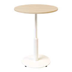 Стіл Ibiza R light Lovko 70x70 Білий метал/дуб жива фотографія
