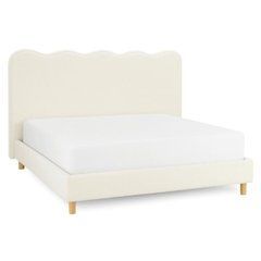 Ліжко IZMIR Mebel Elite 180x200 Boucle Cream  жива фотографія