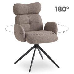 Поворотний стілець MEBEL ELITE ALVARO Коричневий жива фотографія