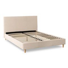 Ліжко KIOTO Mebel Elite 140x200 Бежевий вельвет жива фотографія