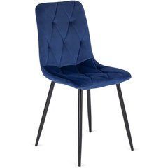 Стул ROBIN Velvet Mebel Elite Темно-синий реальная фотография