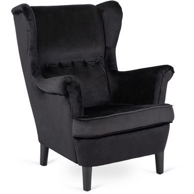 Крісло м'яке оксамитове MEBEL ELITE KLARIS 2 Velvet Чорний