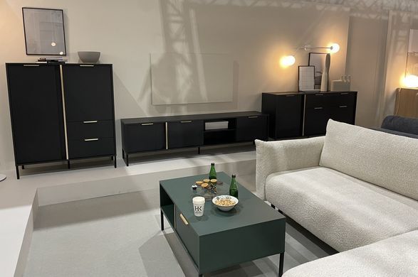 Комод Perfect Home Ларс / Lars 3-дверний з 2 шухлядами 3D2S/153 Антрацит жива фотографія