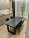 Стол Обеденный D77 КЕРАМИКА Nero Marquina Италия ST 160(220)х80 см Черный
