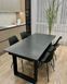 Стол Обеденный D77 КЕРАМИКА Nero Marquina Италия ST 160(220)х80 см Черный реальная фотография