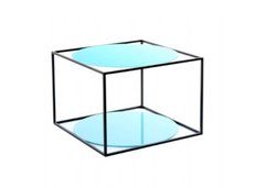 Журнальный стол Cube Arhome 50x50 Голубой/Черный реальная фотография