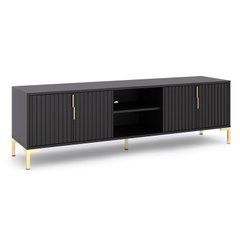 ТВ Тумба MEBEL ELITE TORELLO 165 Черный реальная фотография
