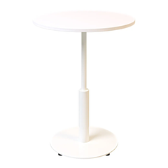 Стіл Ibiza R light Lovko 70x70 Білий метал/білий жива фотографія