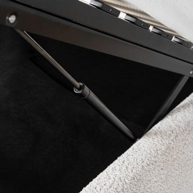 Ліжко HAGA Mebel Elite  160x200 Кремовий букле  жива фотографія
