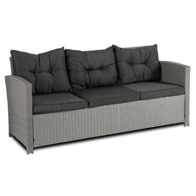 Набор садовой мебели MEBEL ELITE COLORADO (диван + 2 кресла + 2 пуфа + столик) Серый