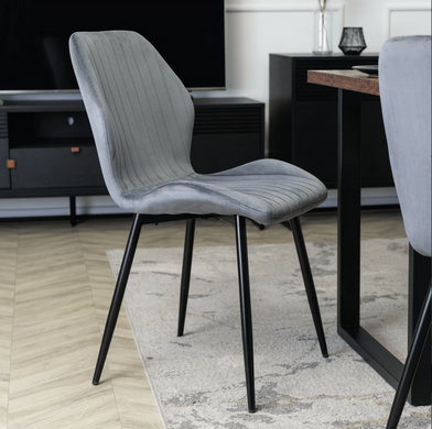 Стілець LILAC Velvet Mebel Elite Сірий жива фотографія
