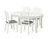 Столовий комплект BJURSTA / EKEDALEN IKEA Білий