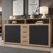 Комод MEBEL ELITE BLAGO 190 см Дуб артизан/Черный