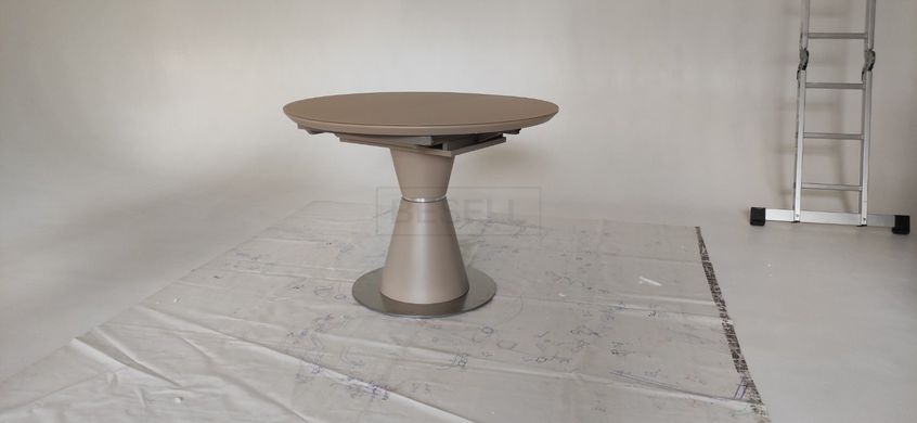 Стол раскладной TML-651 VETRO 105x105 Капучино реальная фотография