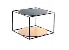 Журнальний стіл Cube Arhome 50x50 Коричневий/Чорний/Чорний жива фотографія