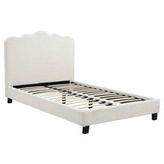 Ліжко CRATER Mebel Elite 90x200 Mebel Elite Boucle Cream жива фотографія