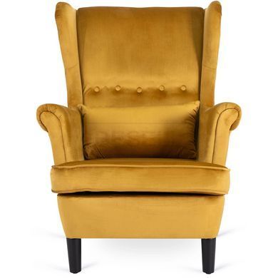 Крісло м'яке оксамитове MEBEL ELITE KLARIS 2 Velvet Гірчичий