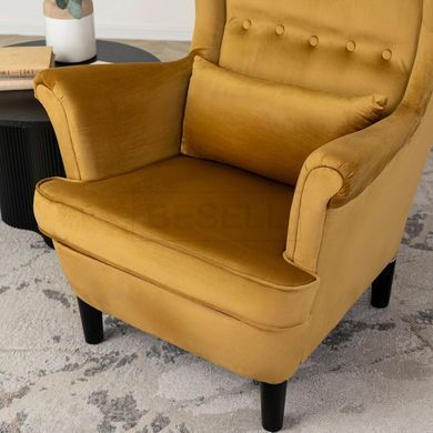 Крісло м'яке оксамитове MEBEL ELITE KLARIS 2 Velvet Гірчичий