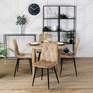 Стілець ROBIN Velvet Mebel Elite, Бежевий жива фотографія