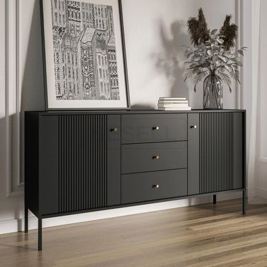 Комод 2-дверный  SOFT Mebel Elite 154 Черный реальная фотография
