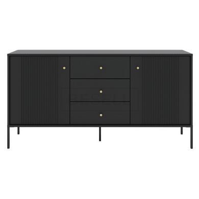 Комод 2-дверный  SOFT Mebel Elite 154 Черный реальная фотография