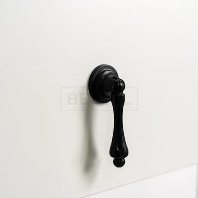 Туалетный столик с пуфом MEBEL ELITE EMPORIA Белый/Черный реальная фотография