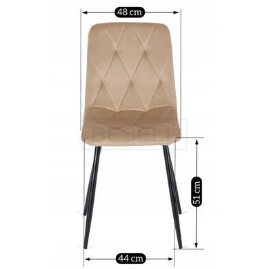 Стілець ROBIN Velvet Mebel Elite, Бежевий жива фотографія