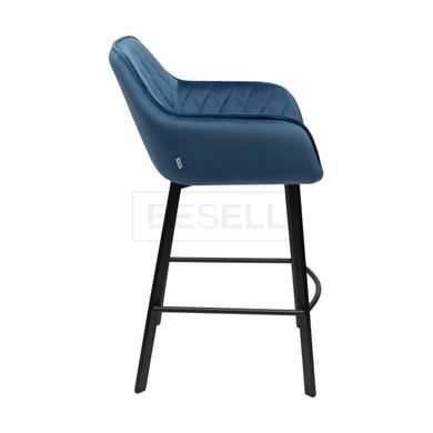 Полубарный стул TOMAS Bjorn Синий реальная фотография