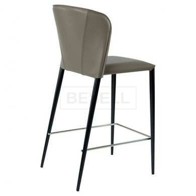 Полубарный стул ARTHUR Concepto Кожа Пепельно-серый реальная фотография