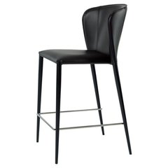 Полубарный стул ARTHUR Concepto Кожа Черный реальная фотография
