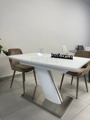 Розкладний стіл TORONTO Signal 120(160)x80 Білий Мат жива фотографія