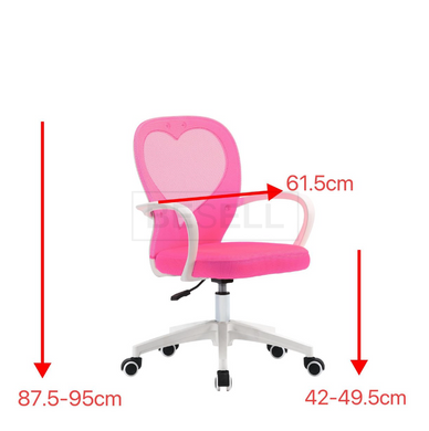 Компьютерное кресло STACEY Intarsio Розовое Белый Каркас реальная фотография