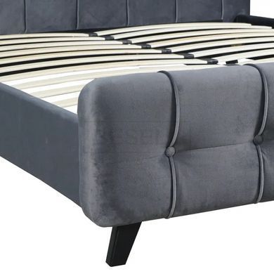 Ліжко LINO Velvet Mebel Elite 160x200 см Сірий жива фотографія