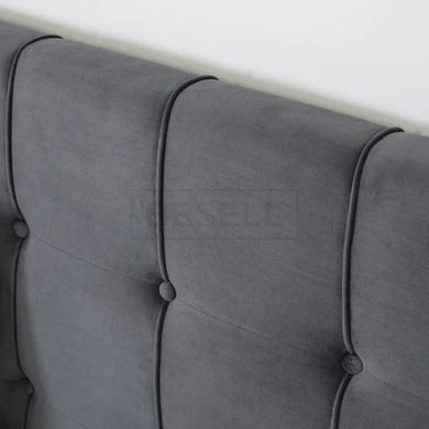 Ліжко LINO Velvet Mebel Elite 160x200 см Сірий жива фотографія