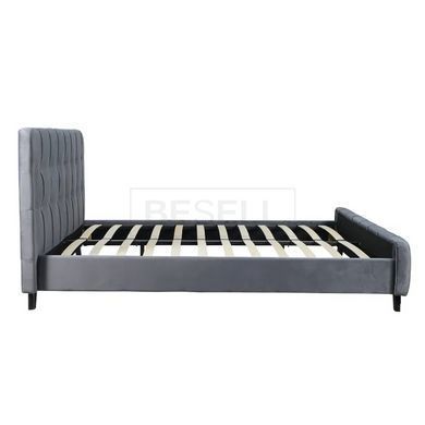 Ліжко LINO Velvet Mebel Elite 160x200 см Сірий жива фотографія