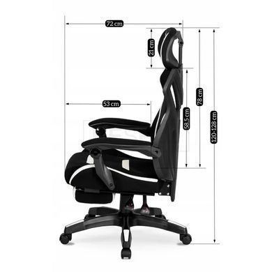 Комп'ютерне крісло MAXIMO Mebel Elite чорний / білий жива фотографія