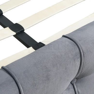 Ліжко LINO Velvet Mebel Elite 160x200 см Сірий жива фотографія