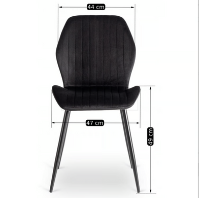 Стул LILAC Velvet Mebel Elite Черный реальная фотография