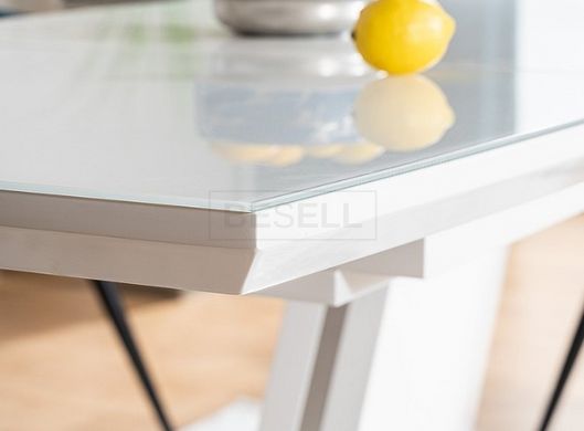 Розкладний стіл TORONTO Signal 120(160)x80 Білий Мат жива фотографія