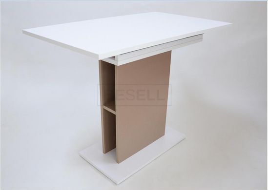 Раскладной стол STOUN B/L Intarsio 100(135)x60 Белая аляска / Лате реальная фотография