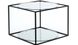 Журнальний стіл Cube Arhome 50x50 Прозорий/Чорний