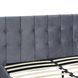 Ліжко LINO Velvet Mebel Elite 160x200 см Сірий