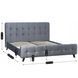 Ліжко LINO Velvet Mebel Elite 160x200 см Сірий