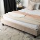Кровать бархатная MEBEL ELITE QUEEN Velvet 160x200см Беж