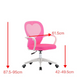 Офісне крісло STACEY Intarsio  Рожеве Білий Каркас