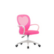Компьютерное кресло STACEY Intarsio Розовое Белый Каркас реальная фотография
