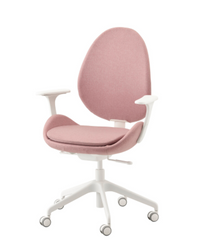 Компьютерное кресло HATTEFJÄLL IKEA Розовый/Белый реальная фотография