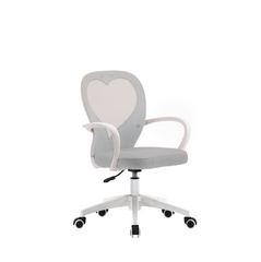 Офісне крісло STACEY Intarsio Сіре Білий Каркас жива фотографія